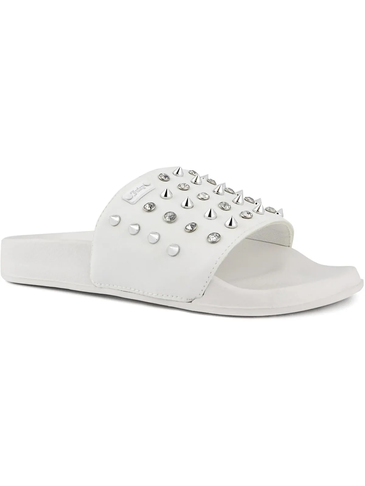 Slone Womens Studded Open Toe Slide Sandals