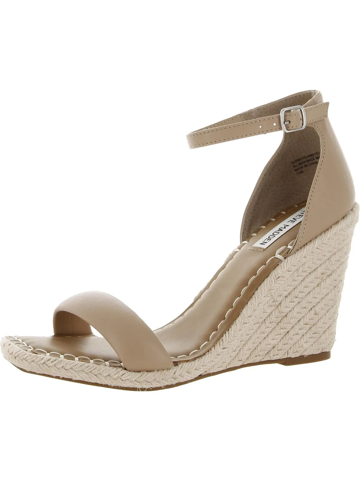 Submit Womens Faux Leather Ankle Strap Espadrilles