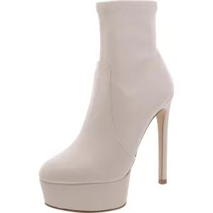 Tactical Womens Faux Leather Stiletto Ankle Boots