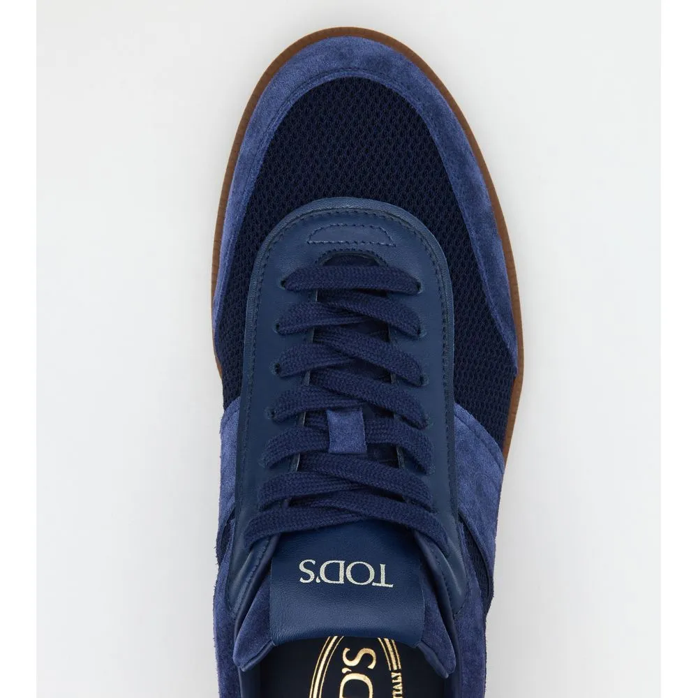 Tod's Tabs Sneakers in Suede and Technical Fabric