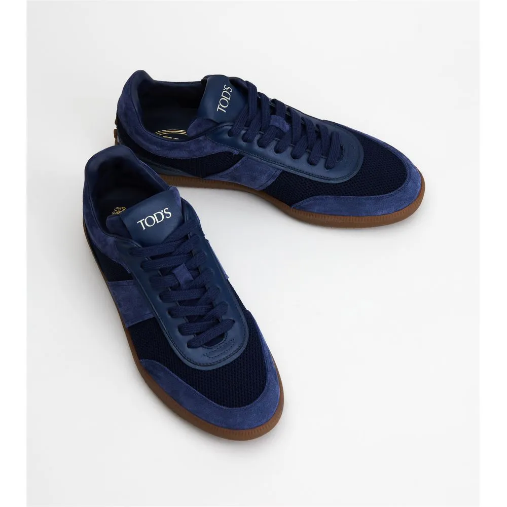 Tod's Tabs Sneakers in Suede and Technical Fabric