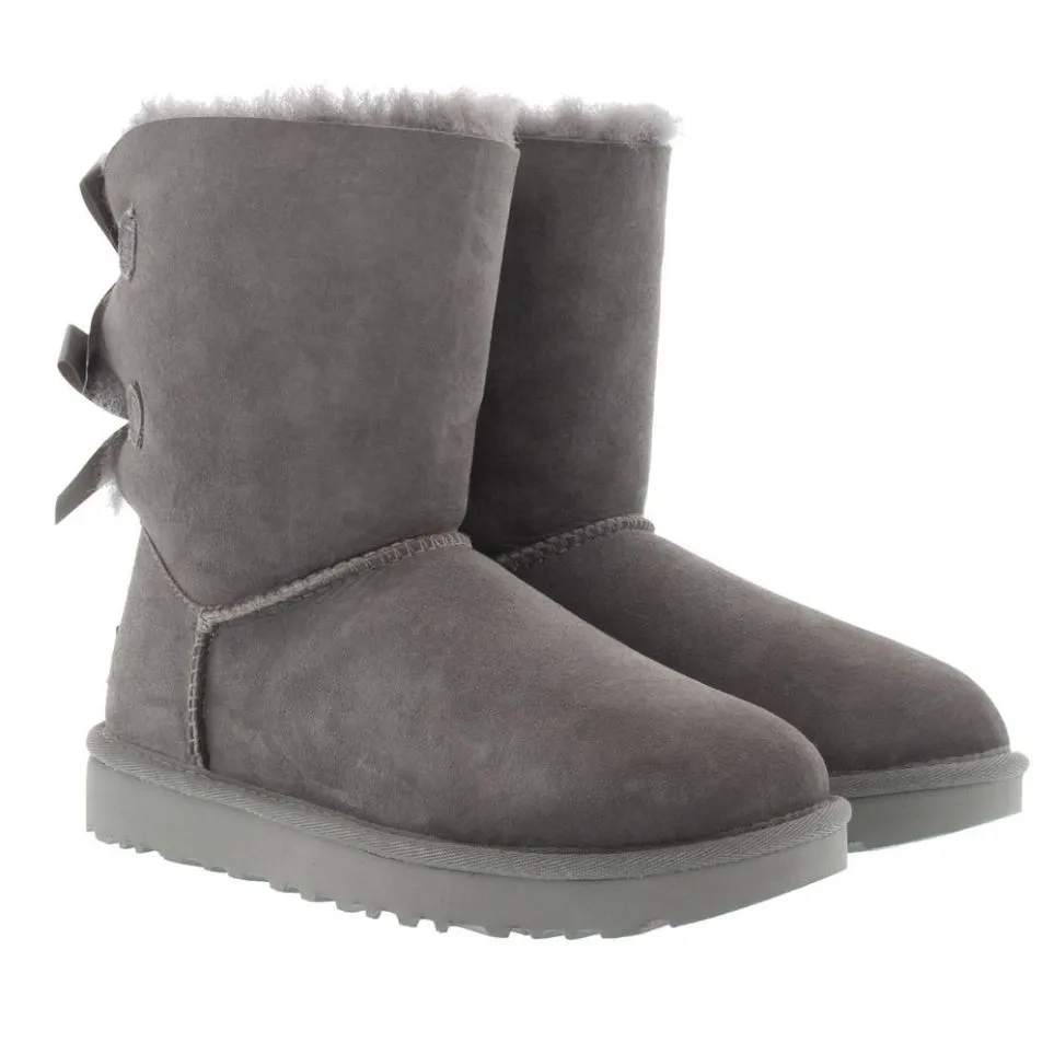 Ugg Bailey Bow II Water Resistant Suede Sheepskin Women's Winter Boots