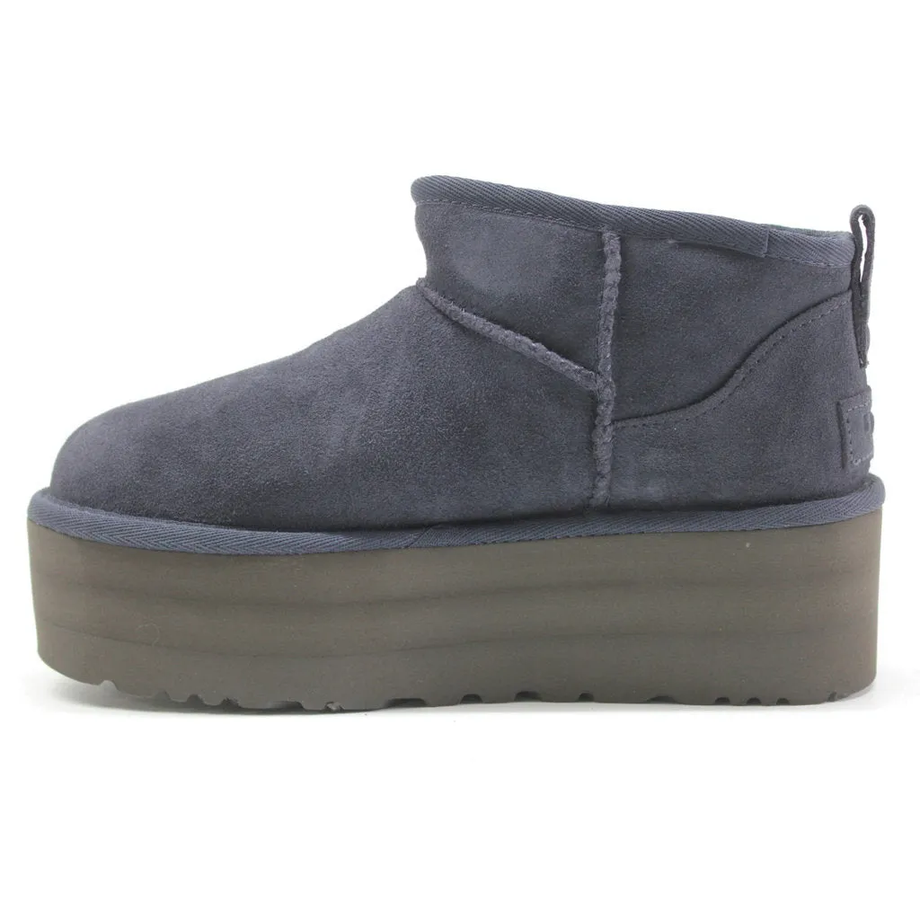 Ugg Classic Ultra Mini Suede Leather Women's Platform Boots