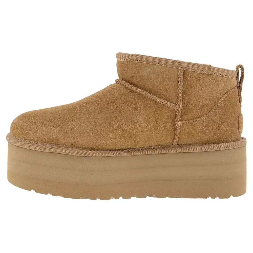 Ugg Classic Ultra Mini Suede Leather Women's Platform Boots