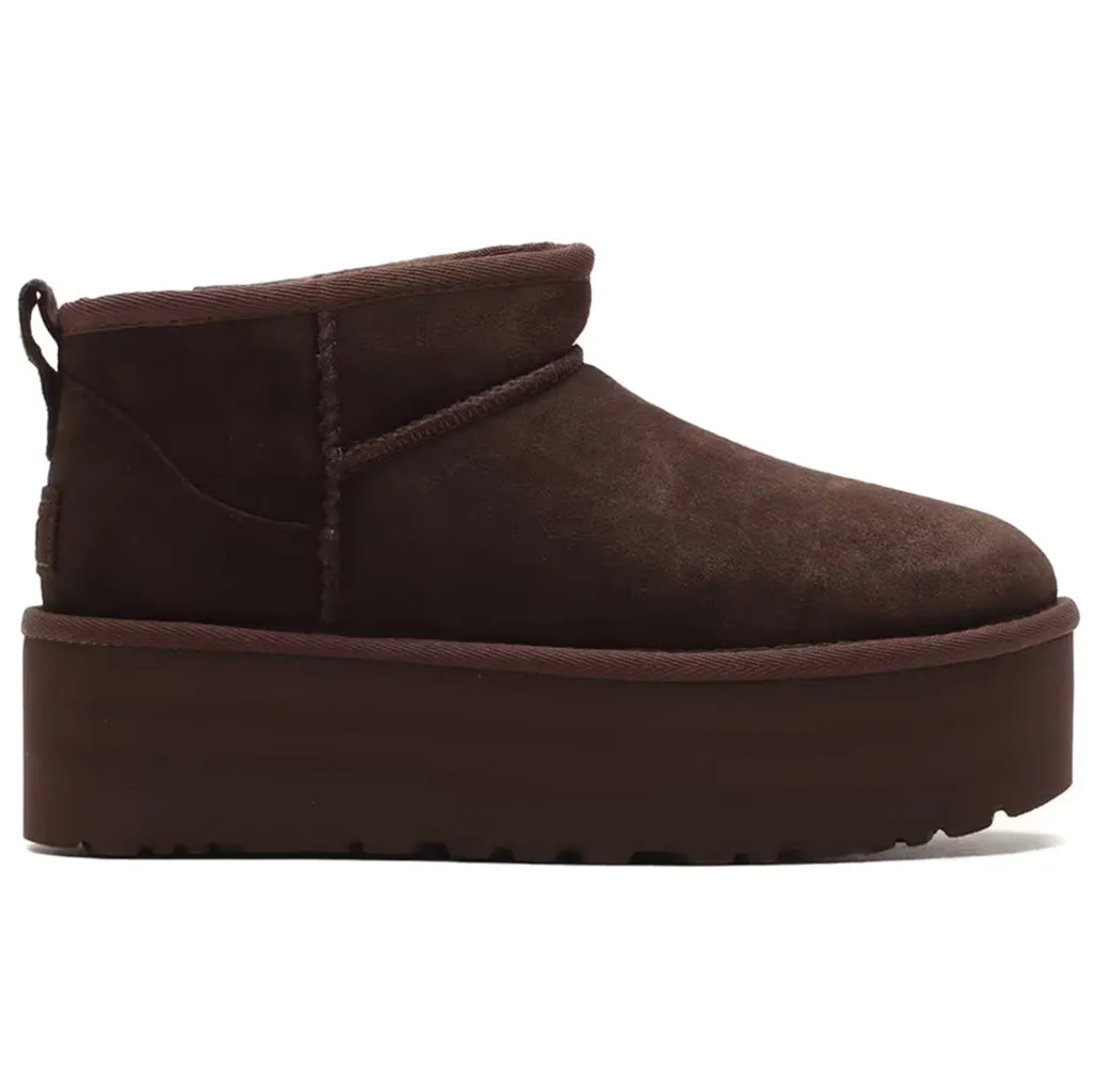 Ugg Classic Ultra Mini Suede Leather Women's Platform Boots