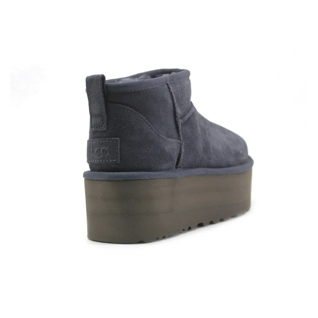 Ugg Classic Ultra Mini Suede Leather Women's Platform Boots