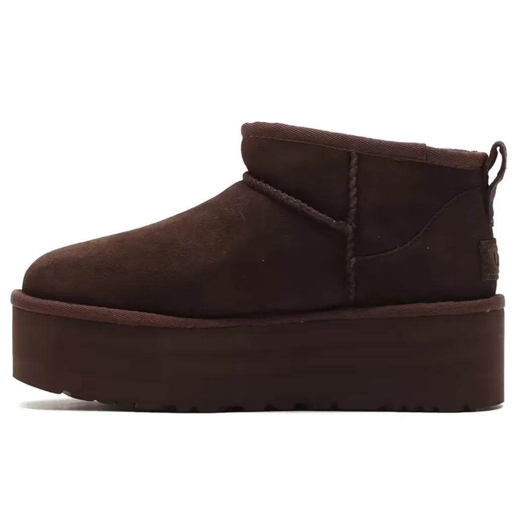 Ugg Classic Ultra Mini Suede Leather Women's Platform Boots