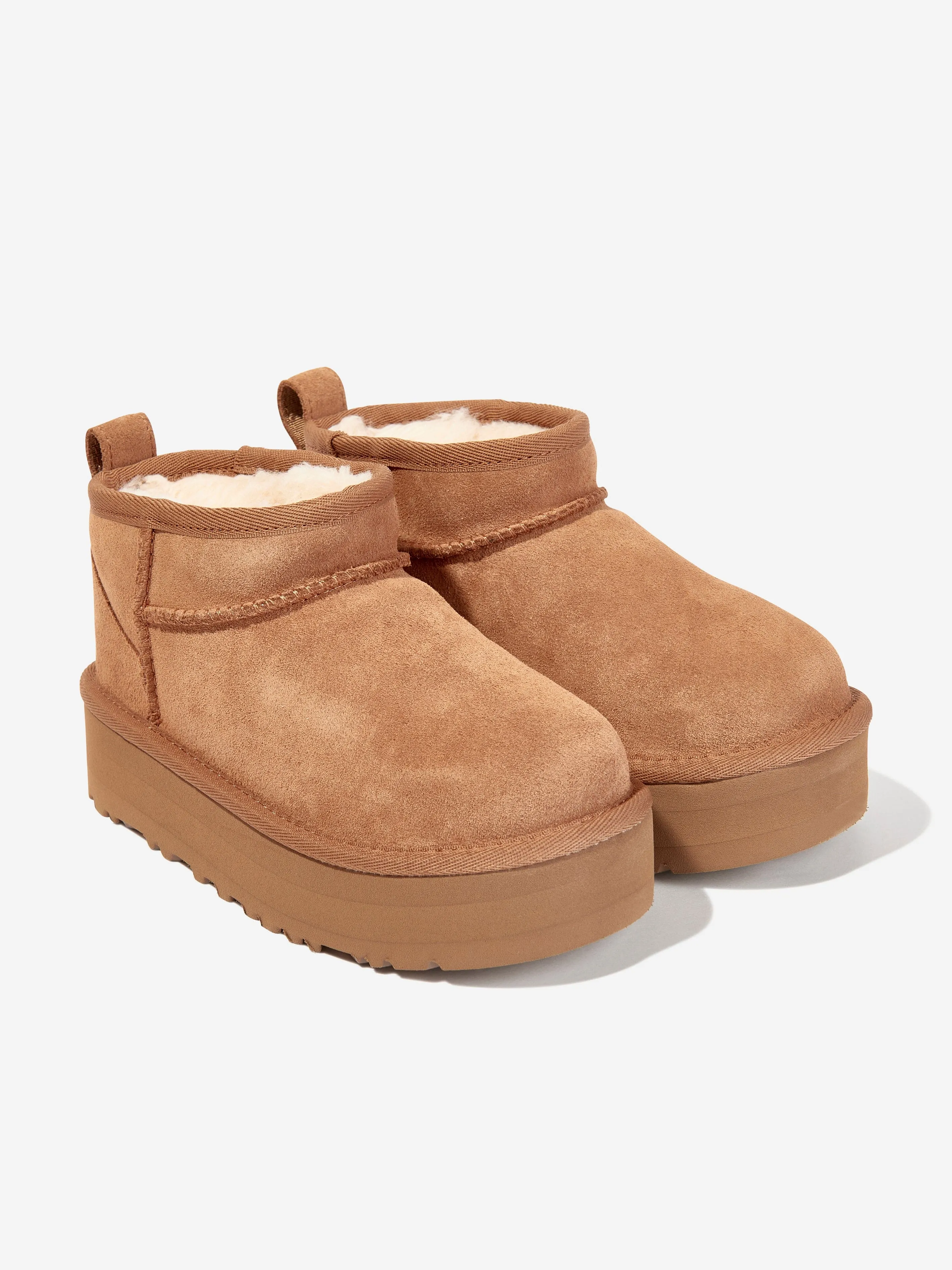 UGG Girls Classic Ultra Mini Platform Boots in Brown