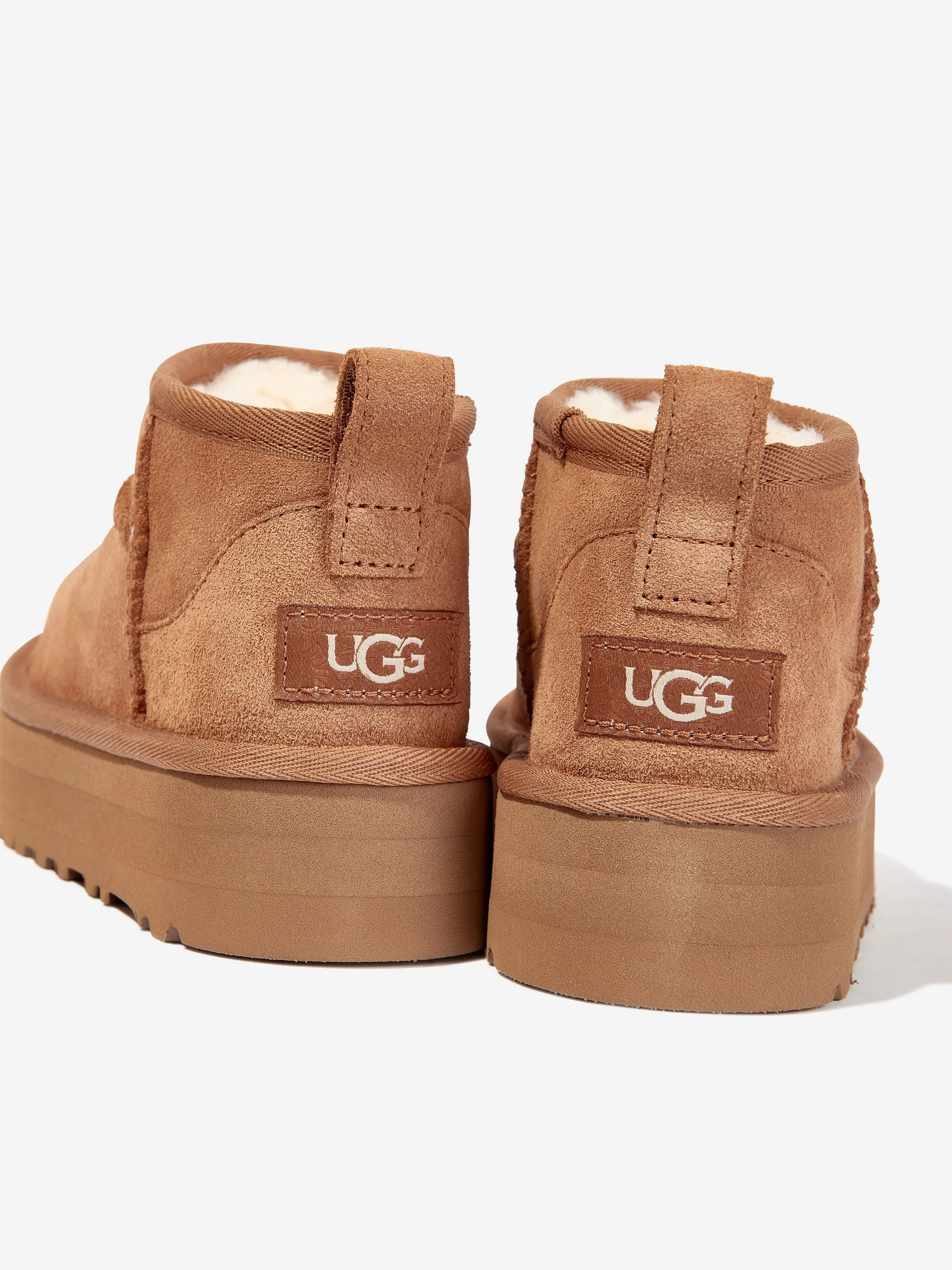 UGG Girls Classic Ultra Mini Platform Boots in Brown