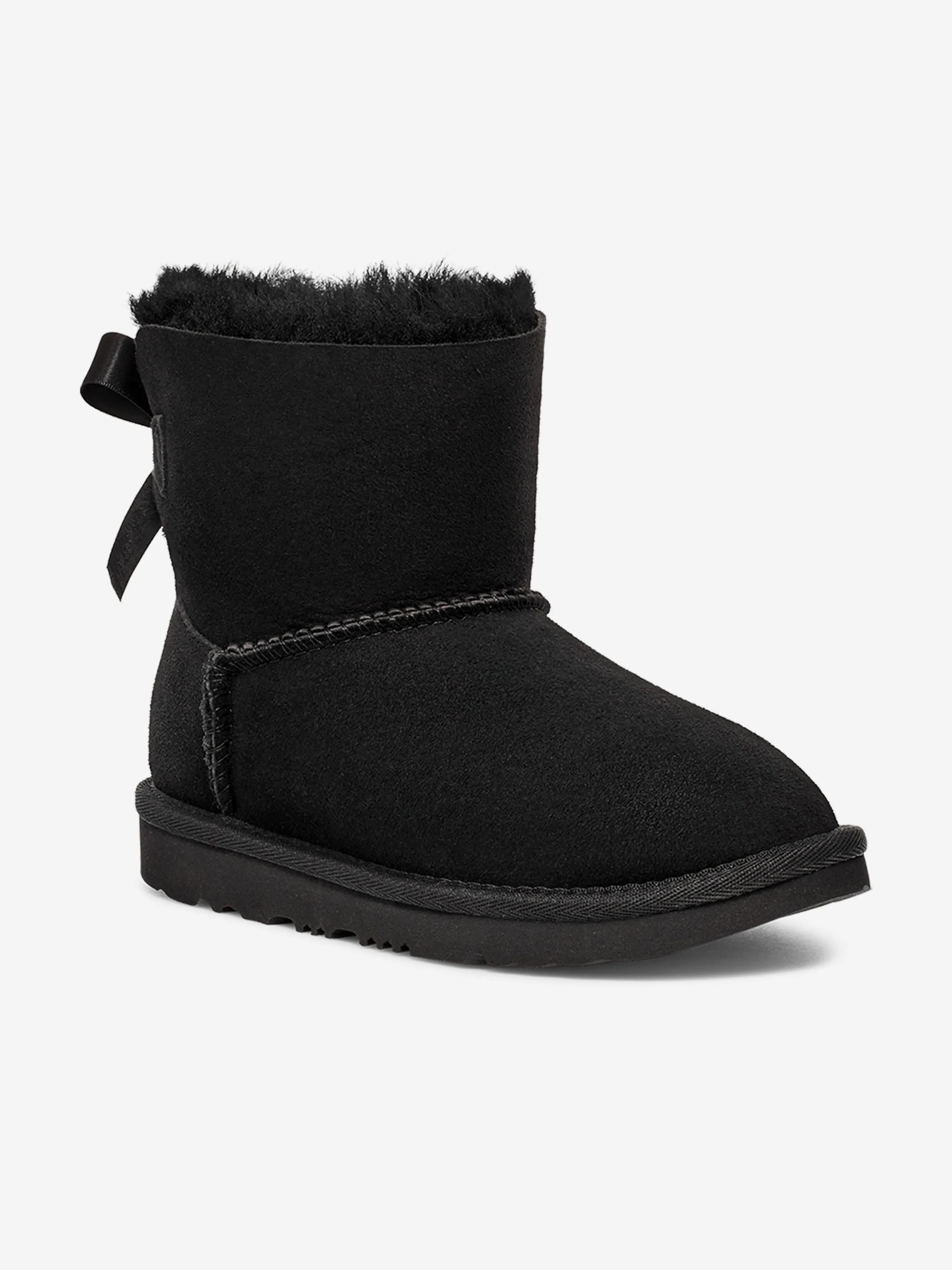 UGG Girls Mini Bailey Bow II Boots in Black