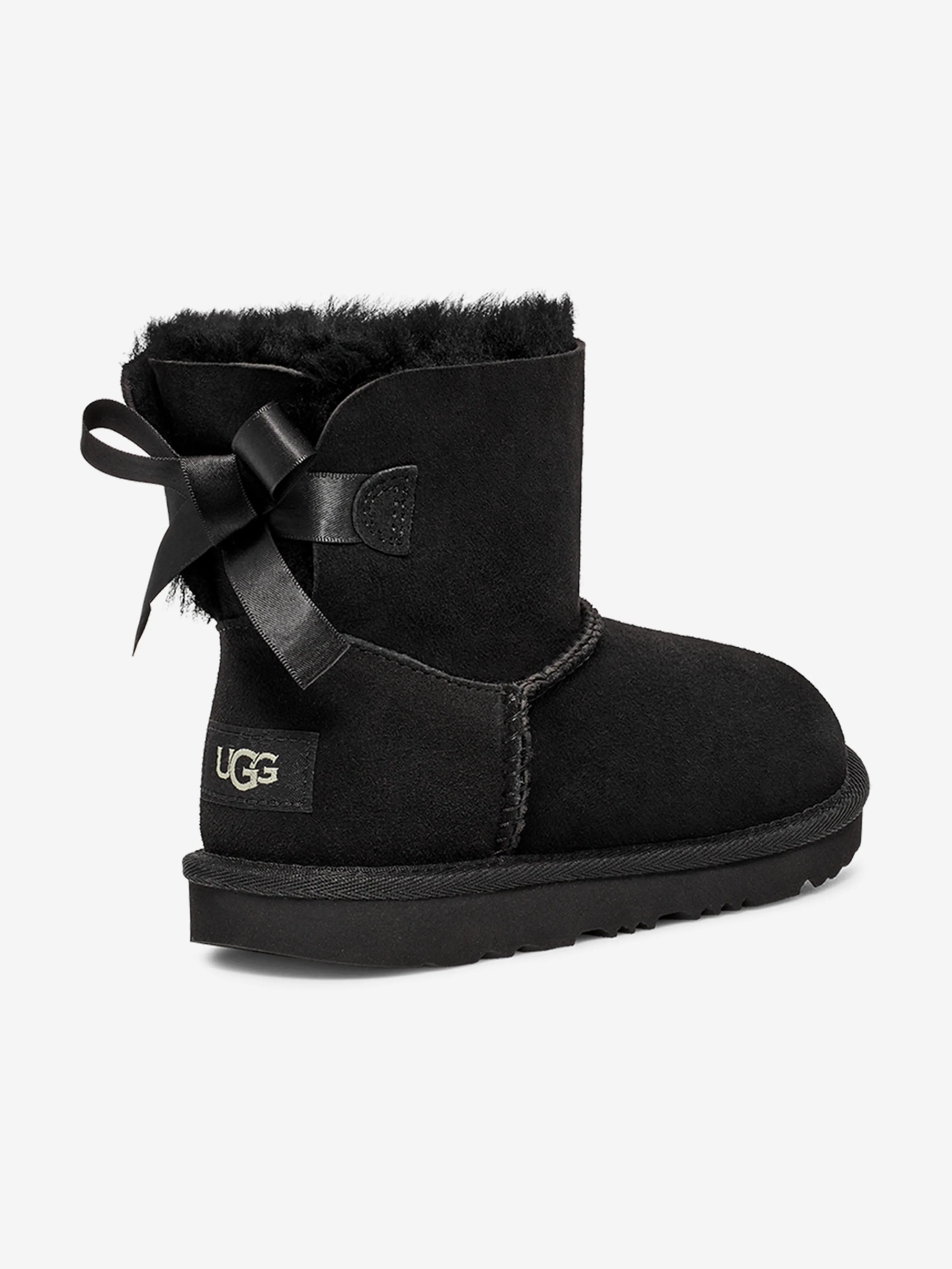 UGG Girls Mini Bailey Bow II Boots in Black