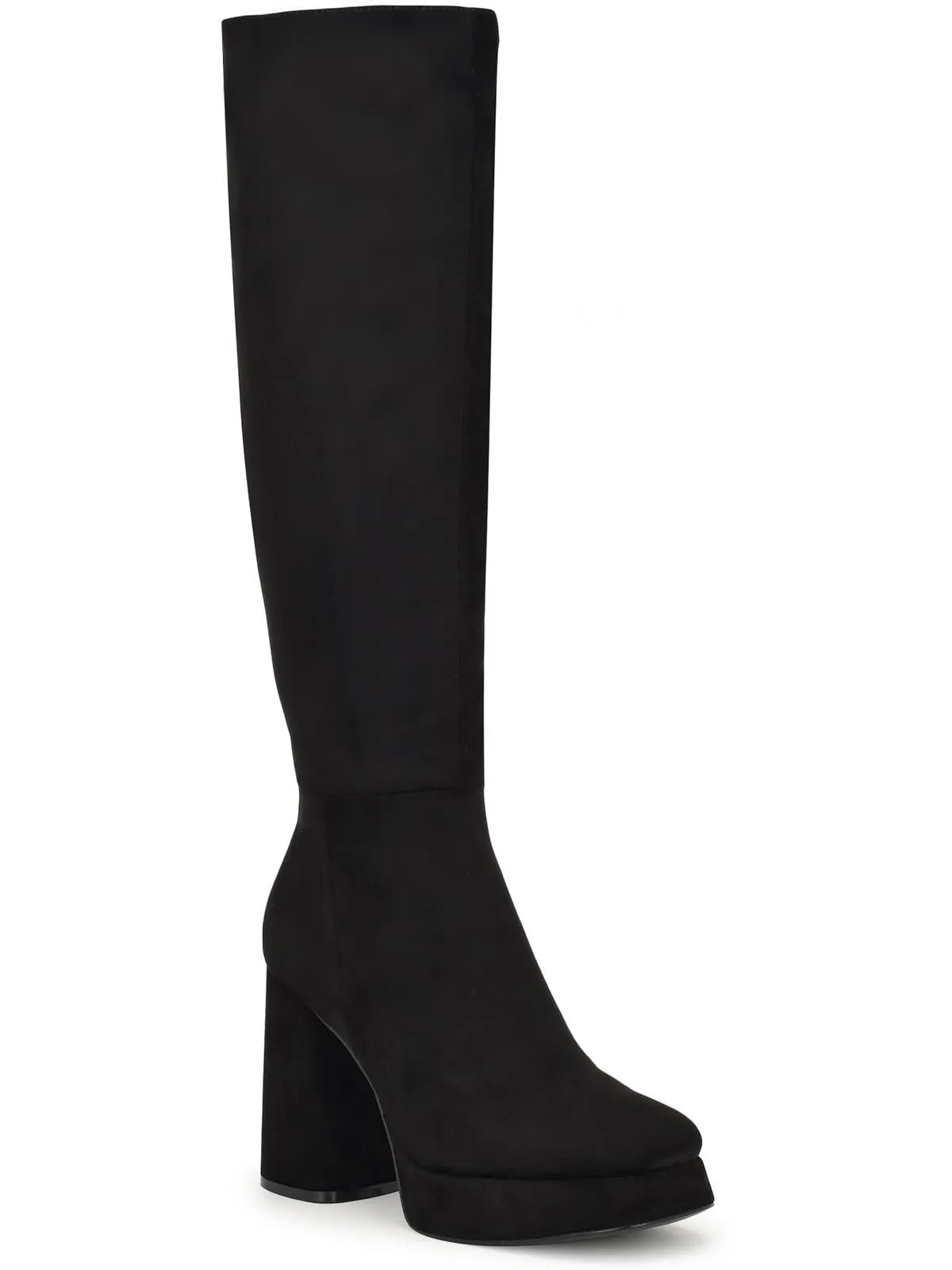 Vadda 2  Womens Faux Suede Wide Calf Knee-High Boots