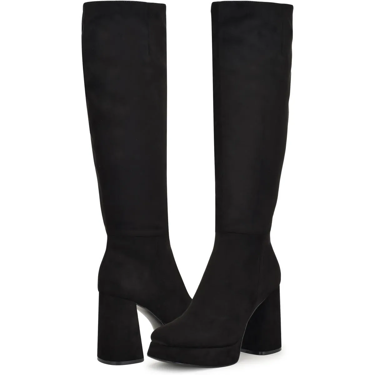 Vadda 2  Womens Faux Suede Wide Calf Knee-High Boots