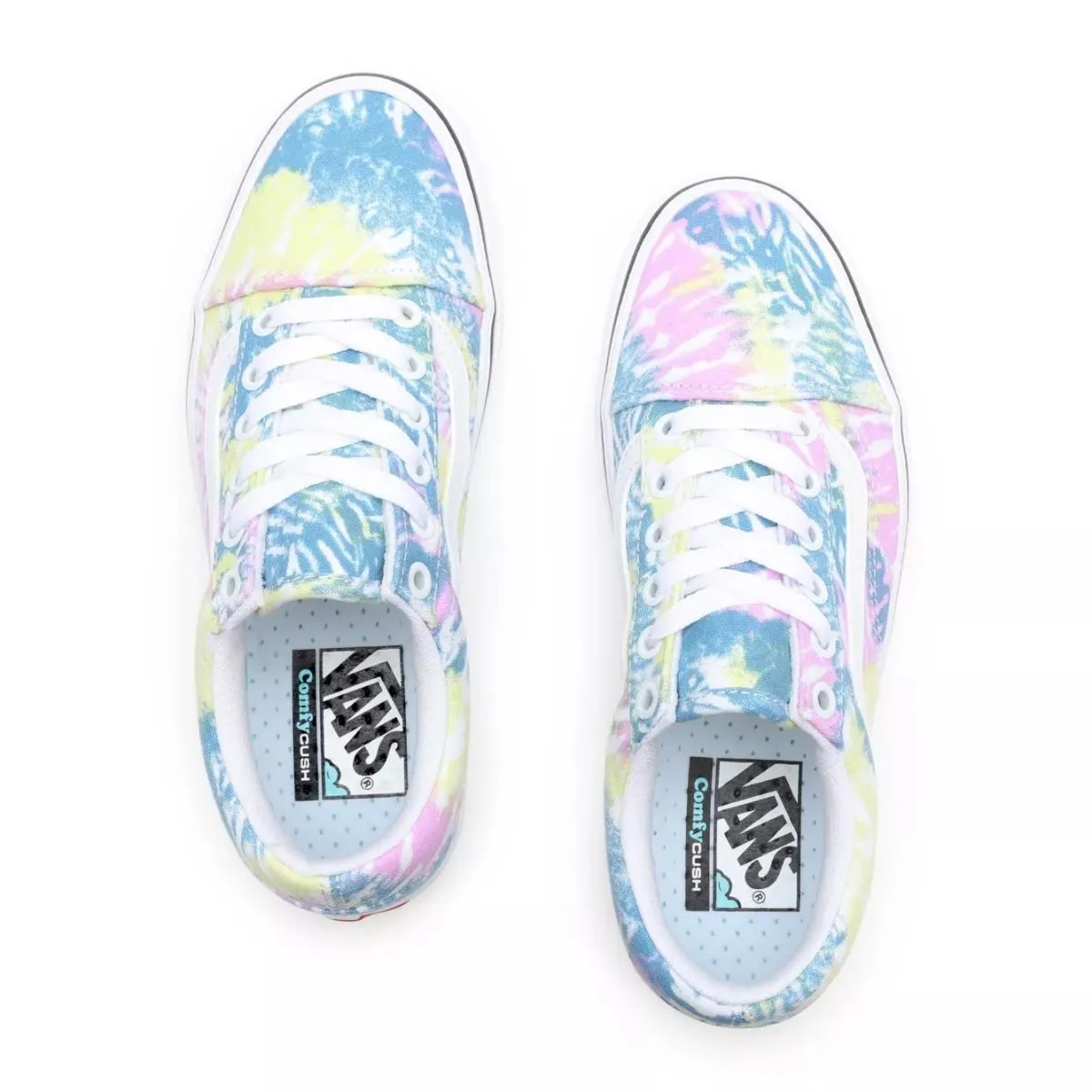Vans Unisex Comfy Cush Old Skool Tie Dye Orchid/True White