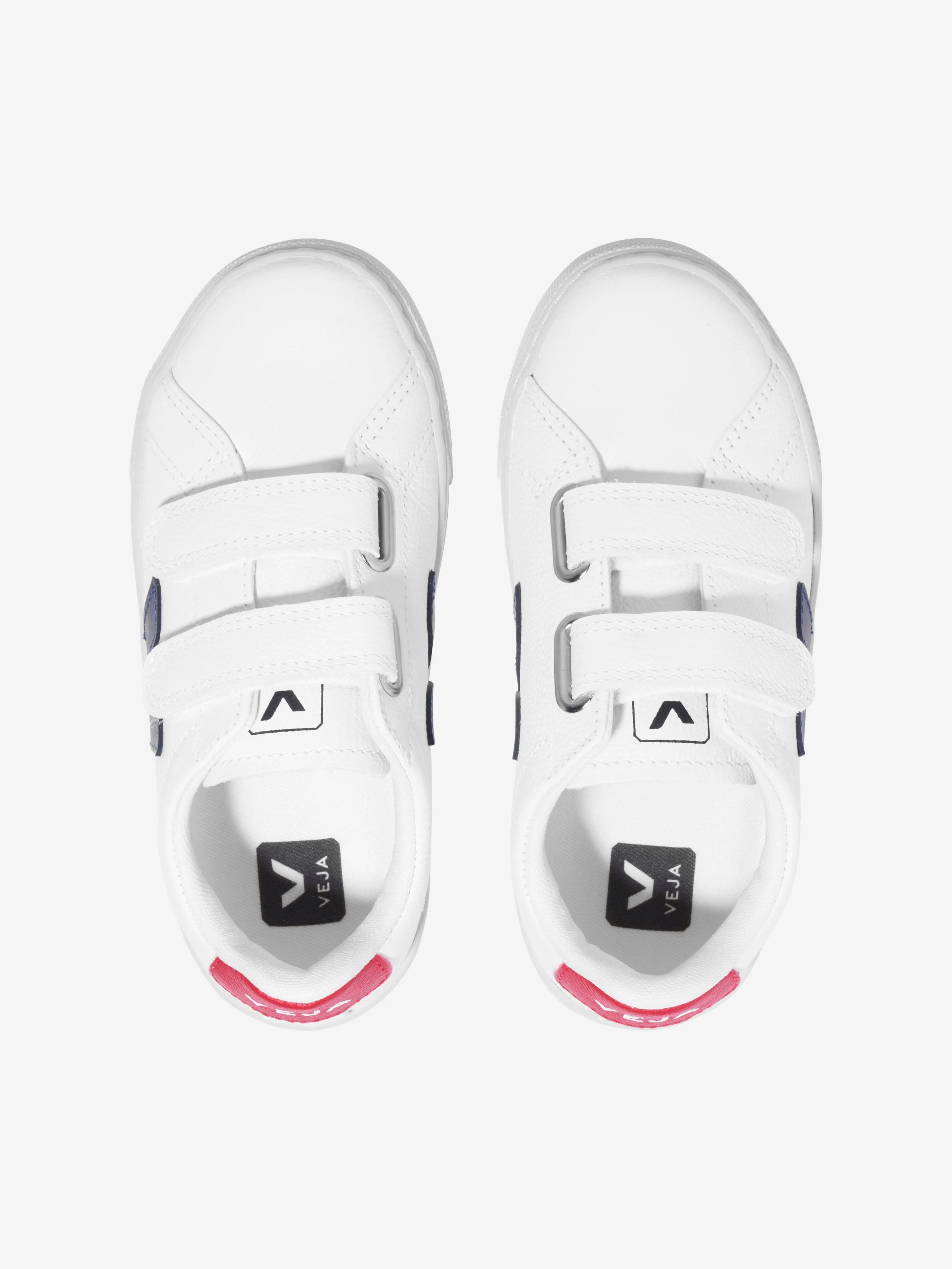 Veja Kids Small Esplar Velcro Trainers in White