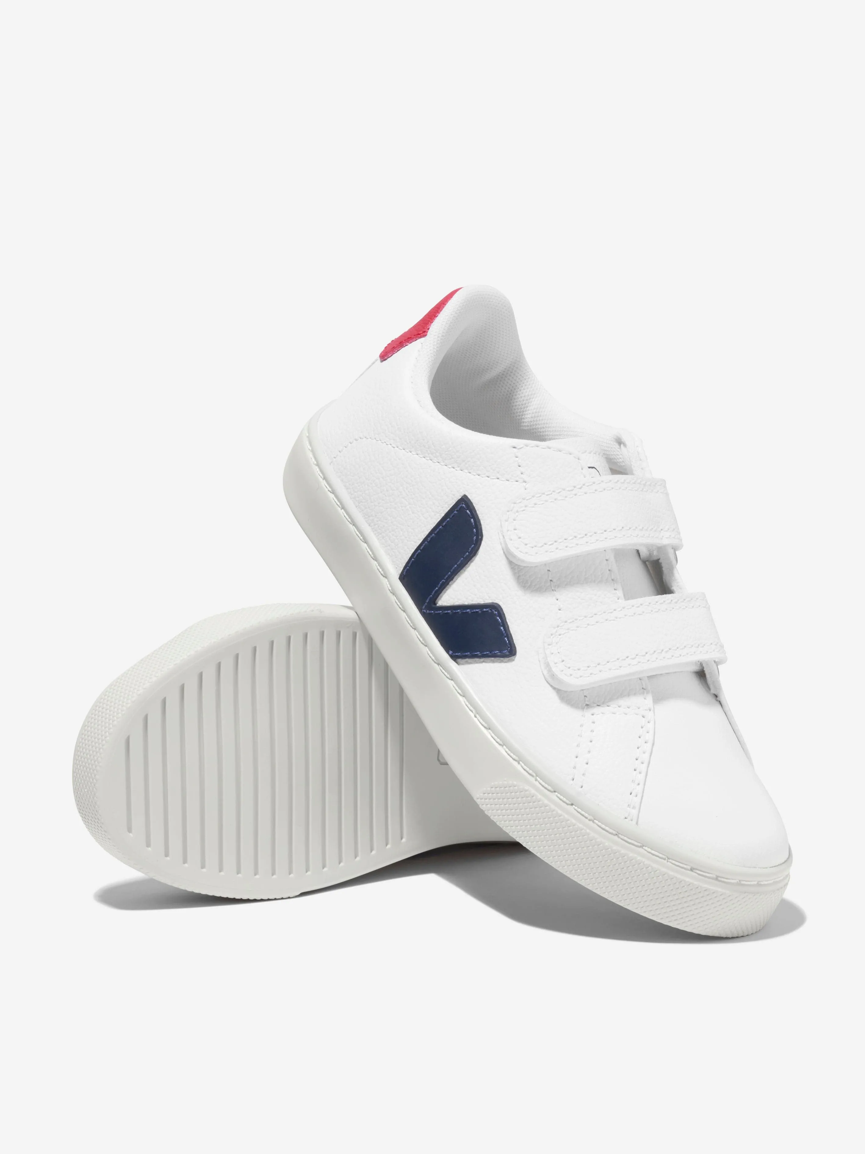 Veja Kids Small Esplar Velcro Trainers in White
