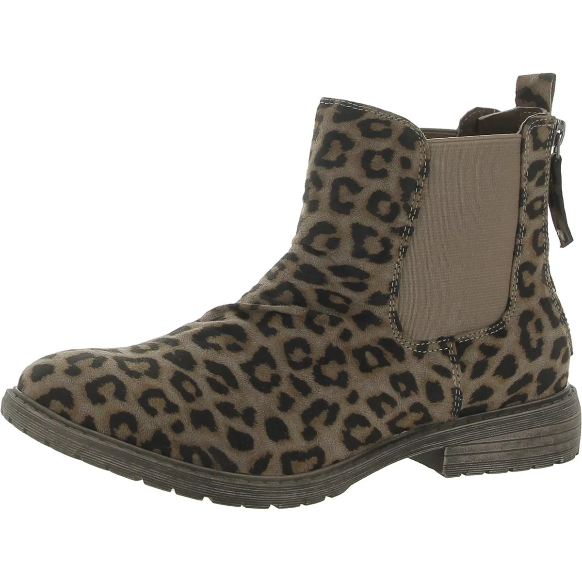 VIENNA Womens Faux Suede Double Zipper Ankle Boots