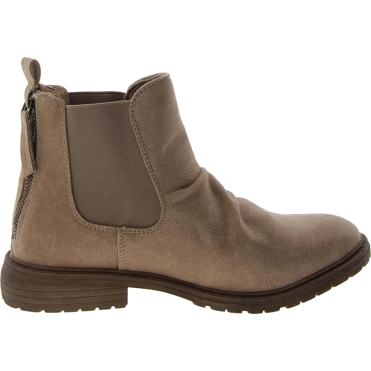 VIENNA Womens Faux Suede Double Zipper Ankle Boots