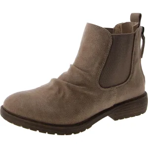 VIENNA Womens Faux Suede Double Zipper Ankle Boots
