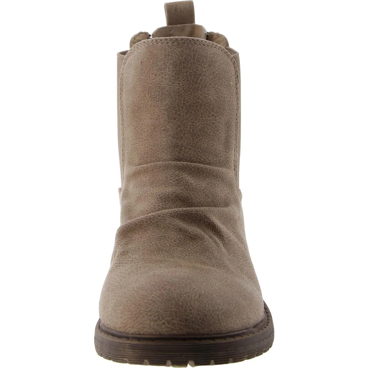 VIENNA Womens Faux Suede Double Zipper Ankle Boots
