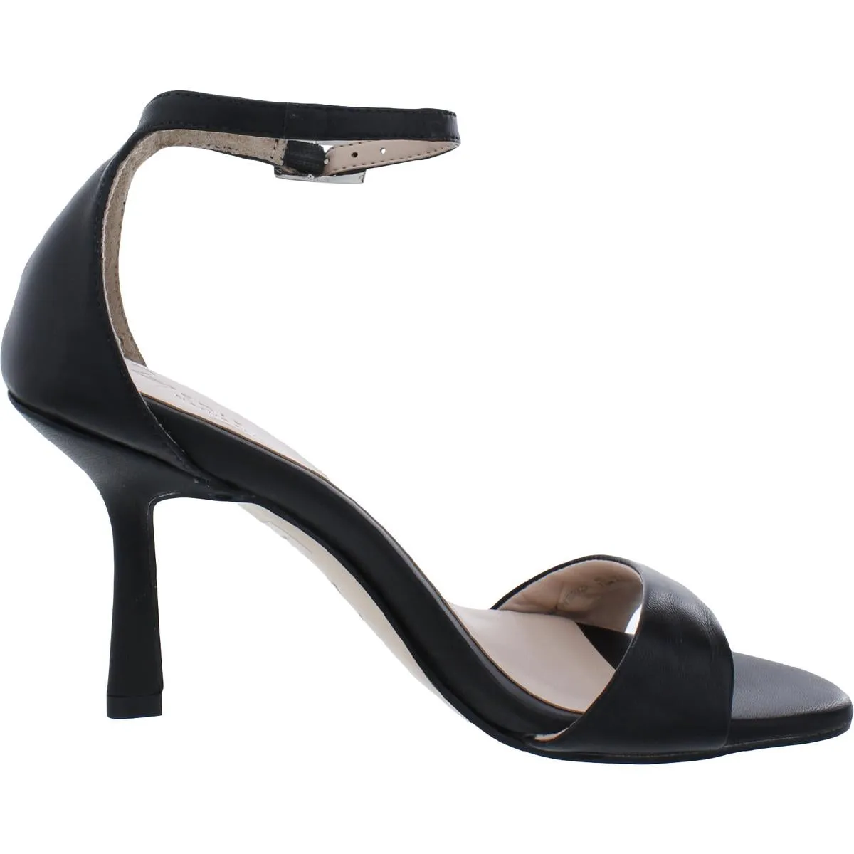Violette Womens Leather Ankle Strap Heels