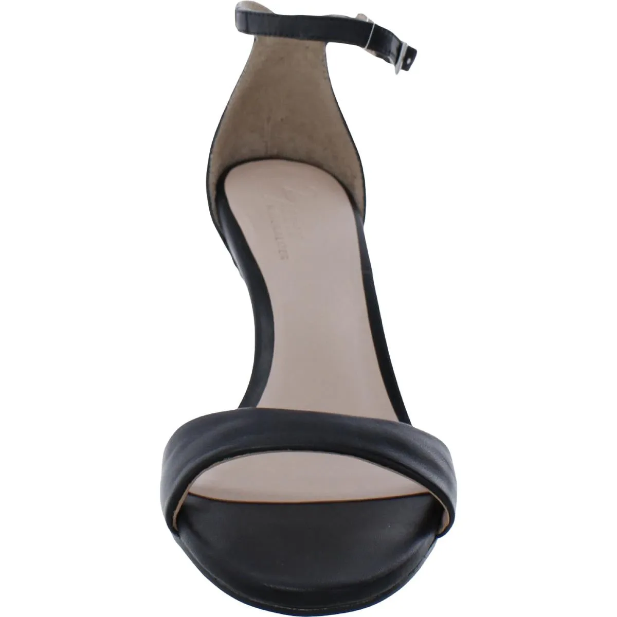 Violette Womens Leather Ankle Strap Heels
