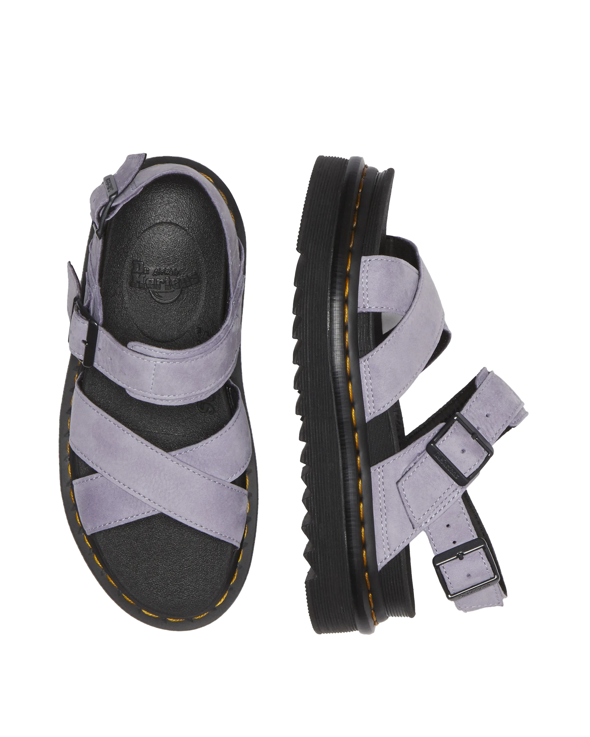 Voss II Buttersoft Leather Strap Sandals in Frosted Lavender