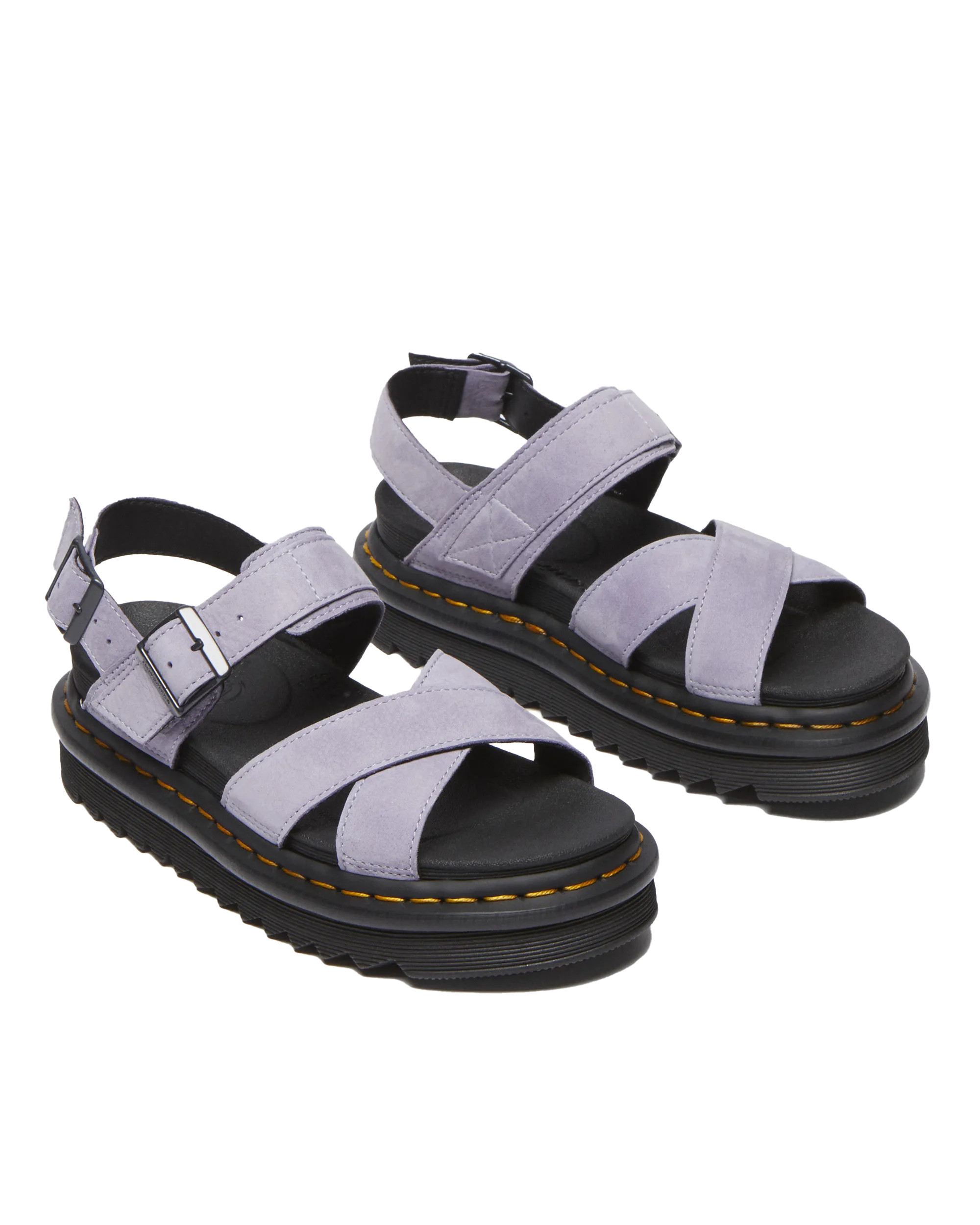 Voss II Buttersoft Leather Strap Sandals in Frosted Lavender