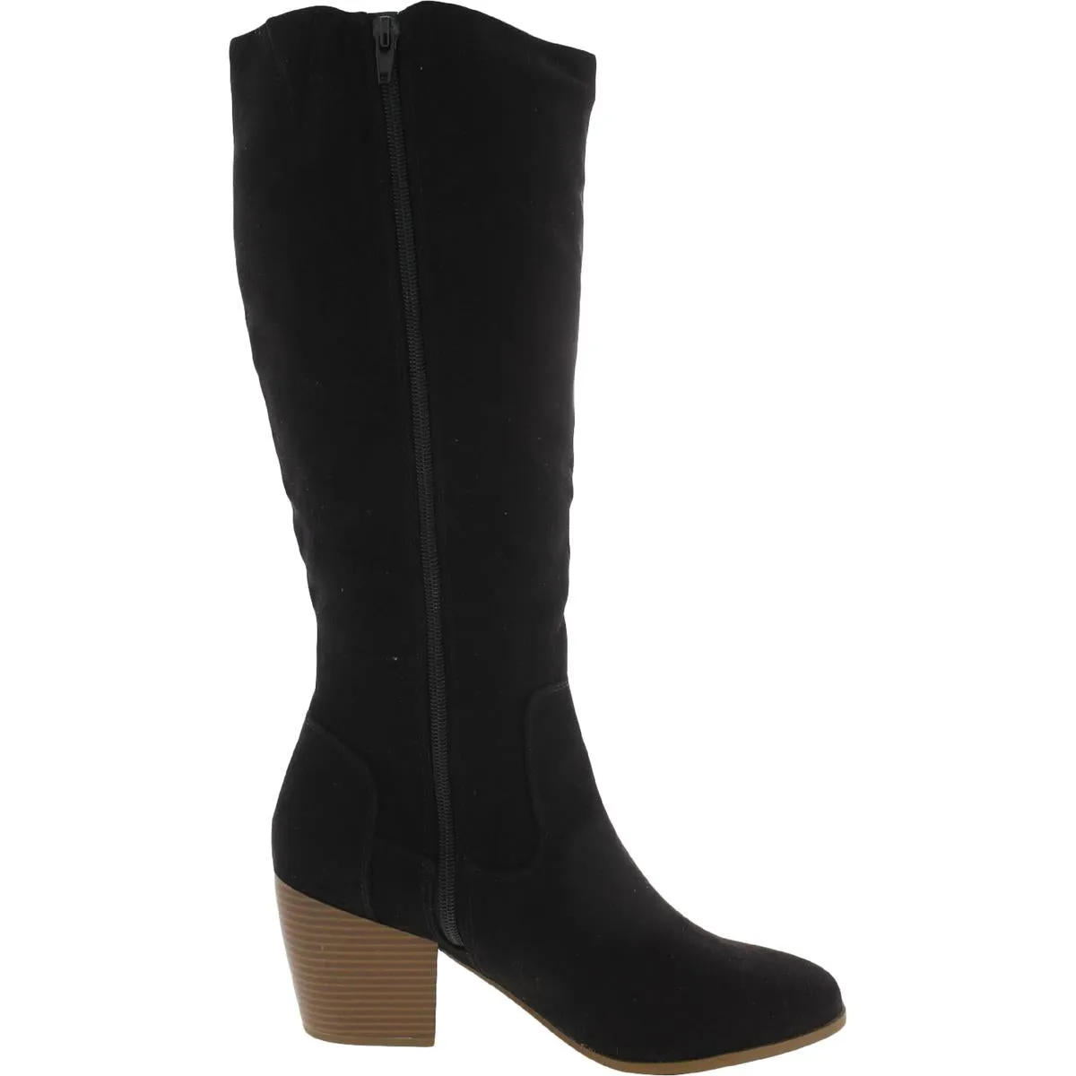 Warrda  Womens Faux Suede Zip Up Mid-Calf Boots