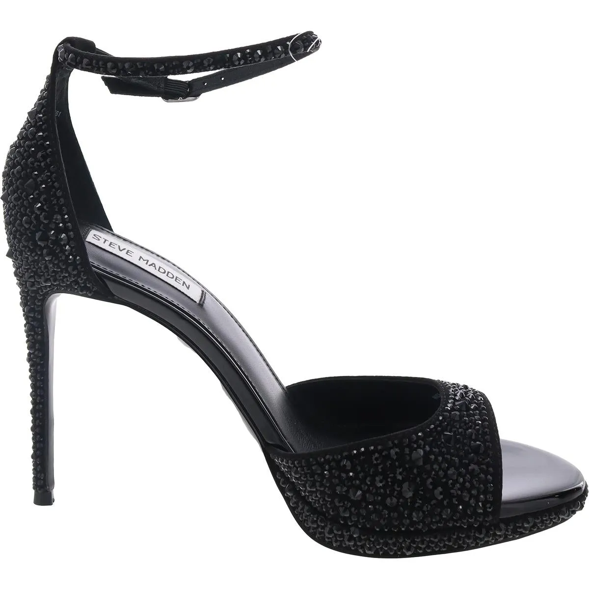 Wiley Womens Embellished Leather Ankle Strap