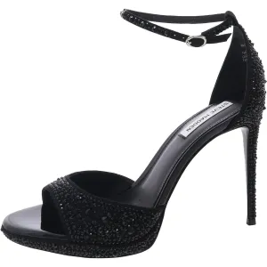 Wiley Womens Embellished Leather Ankle Strap