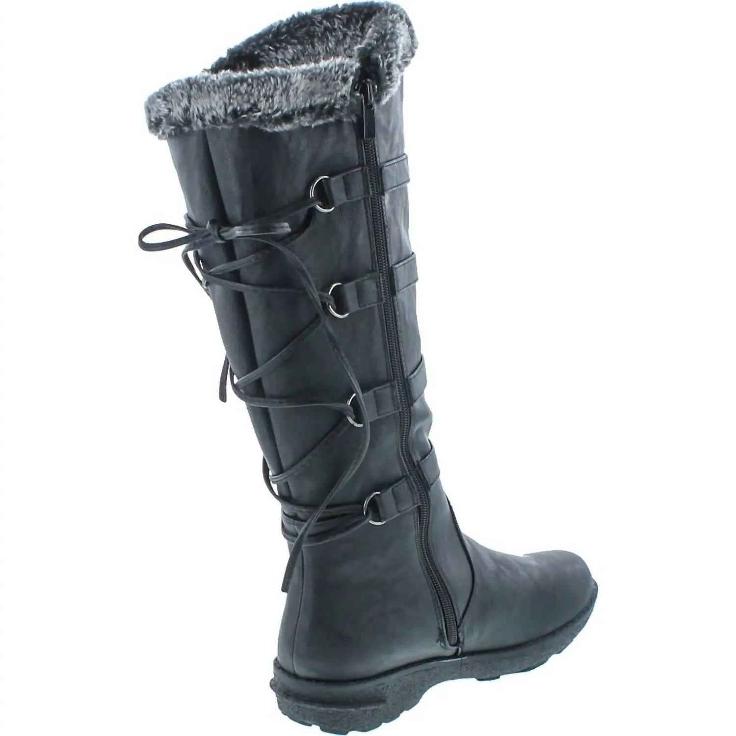 Women's Fur Boots In Black