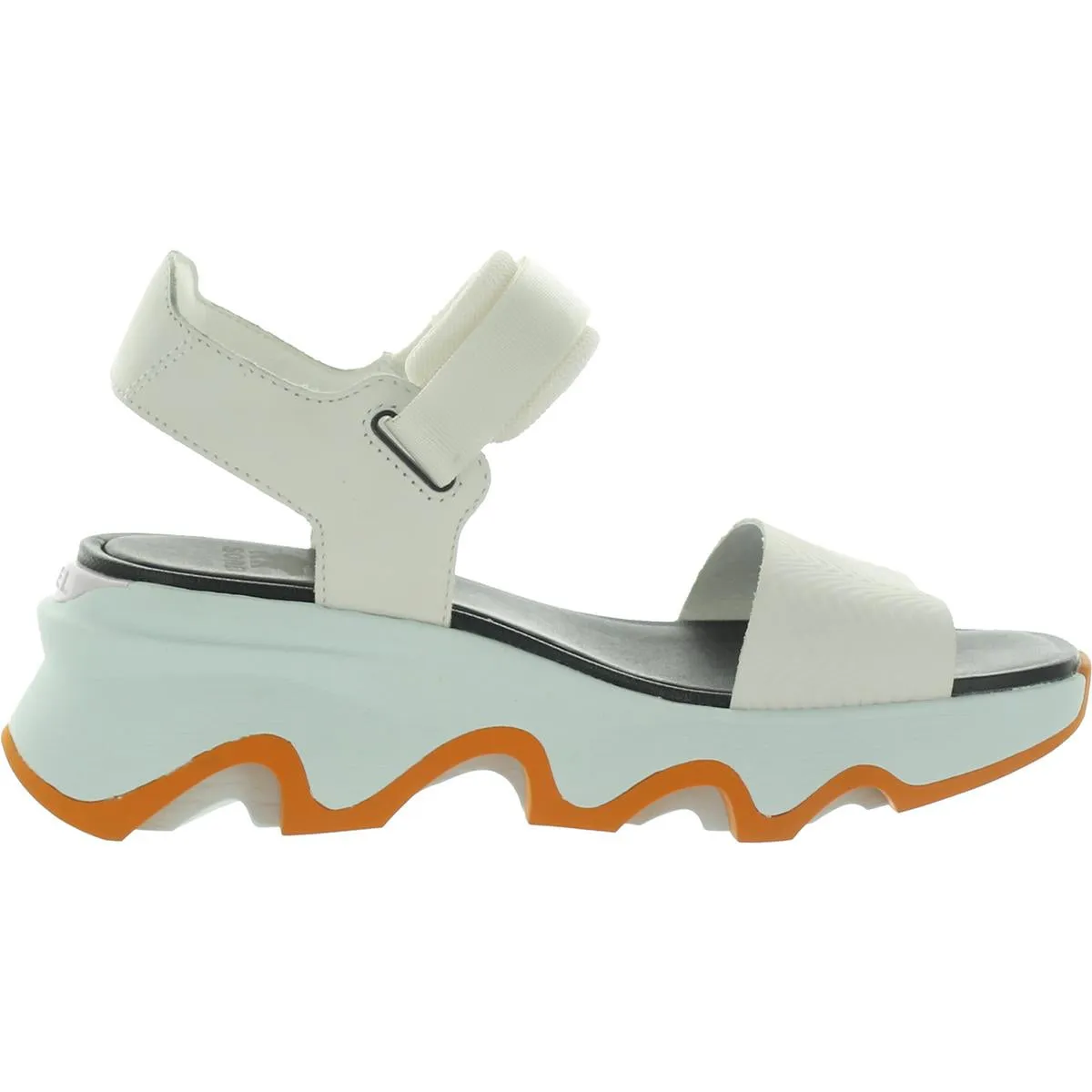 Womens Leather Embossed Ankle Strap