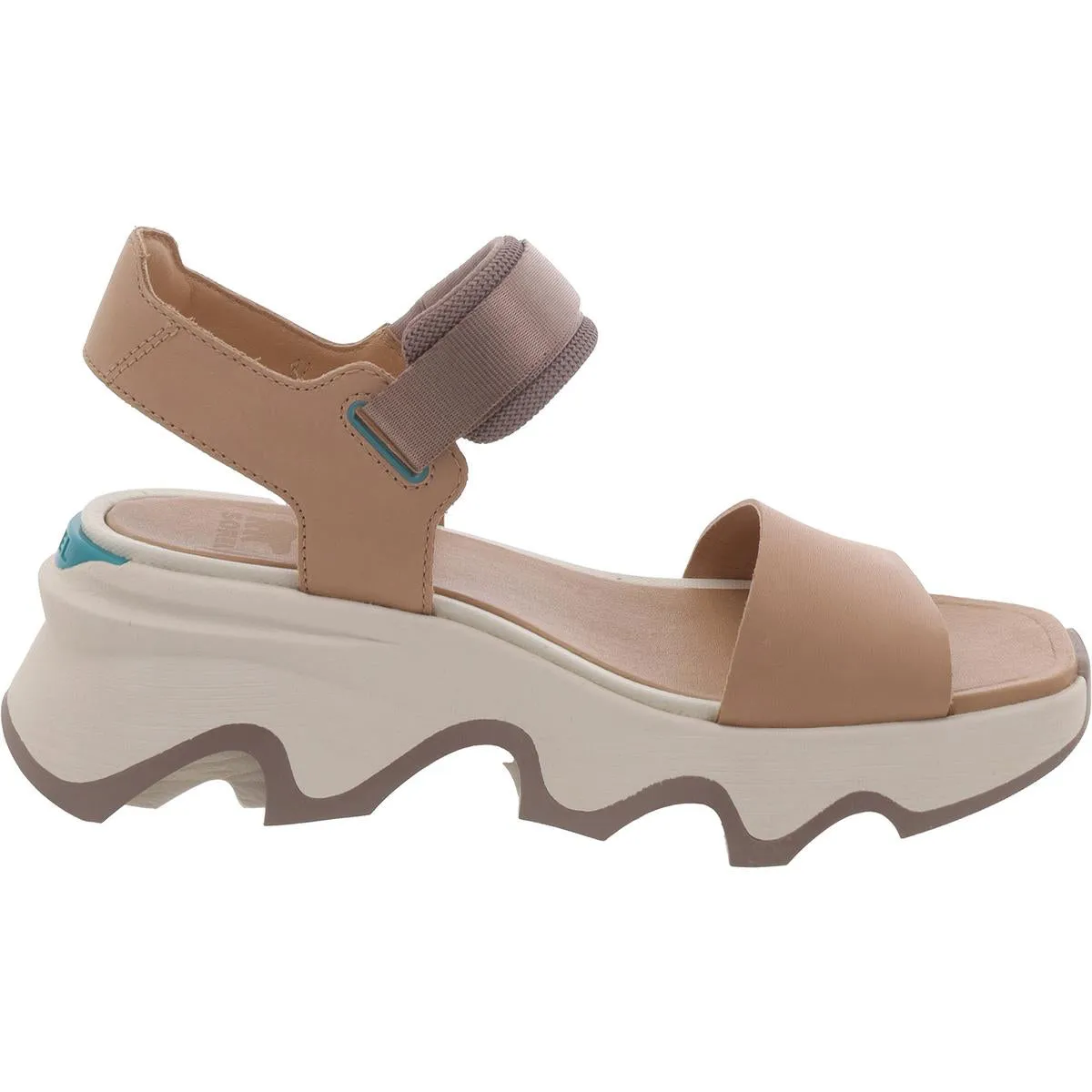Womens Leather Embossed Ankle Strap