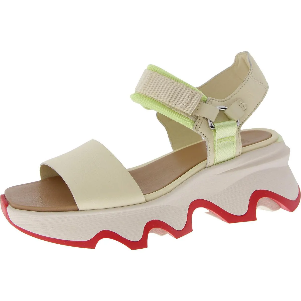 Womens Leather Embossed Ankle Strap
