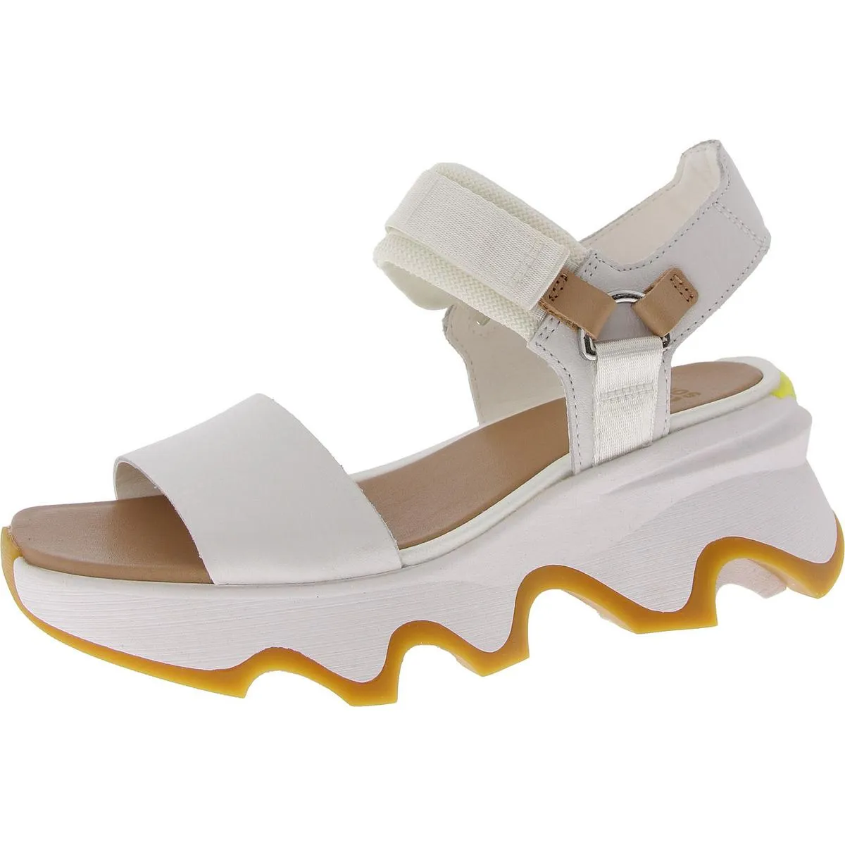 Womens Leather Embossed Ankle Strap