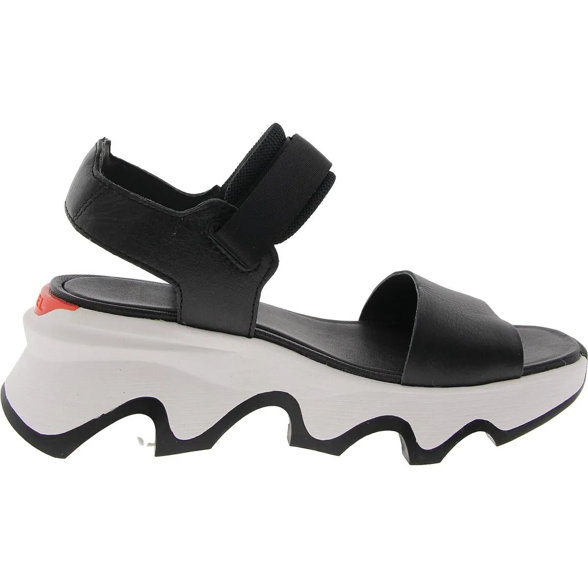 Womens Leather Embossed Ankle Strap