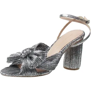 Womens Metallic Leather Ankle Strap