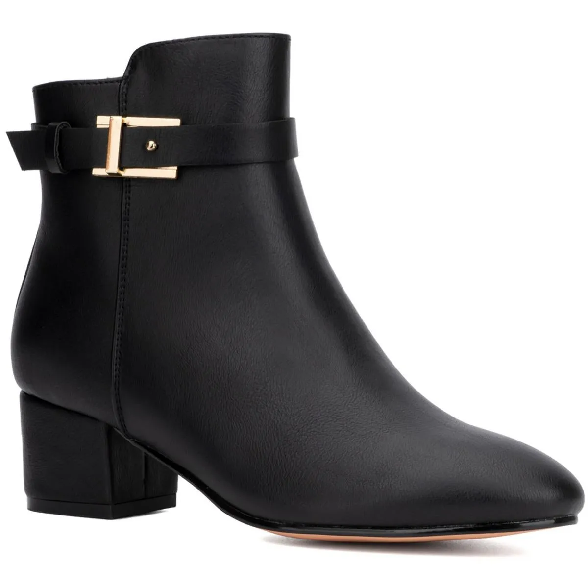 Womens PADDED INSOLE BLOCK HEEL Ankle Boots