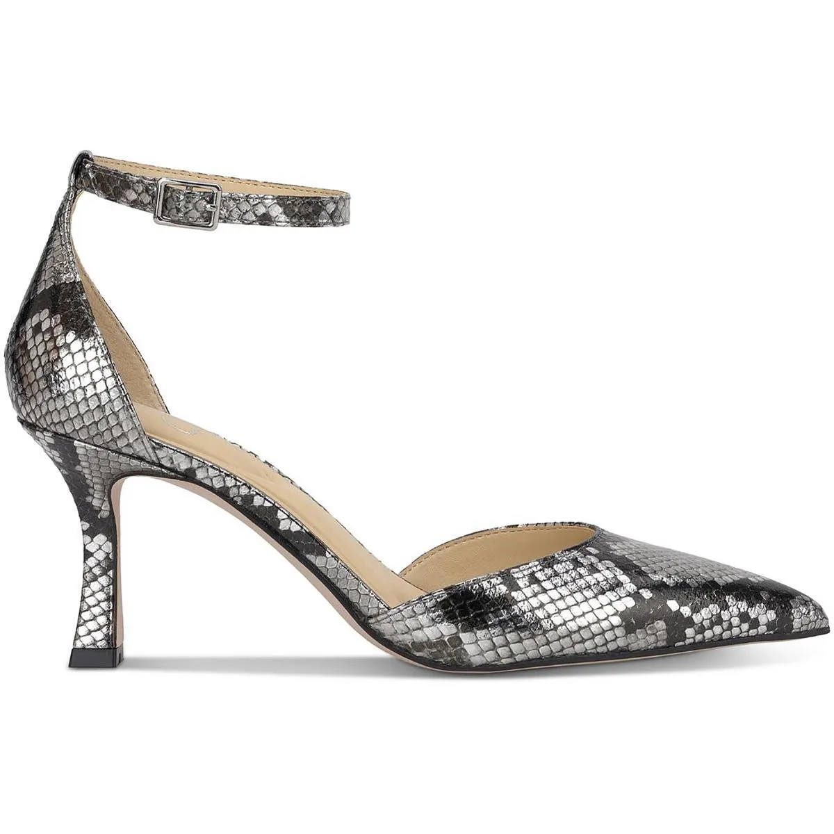 Womens Snake Print Man Made Ankle Strap