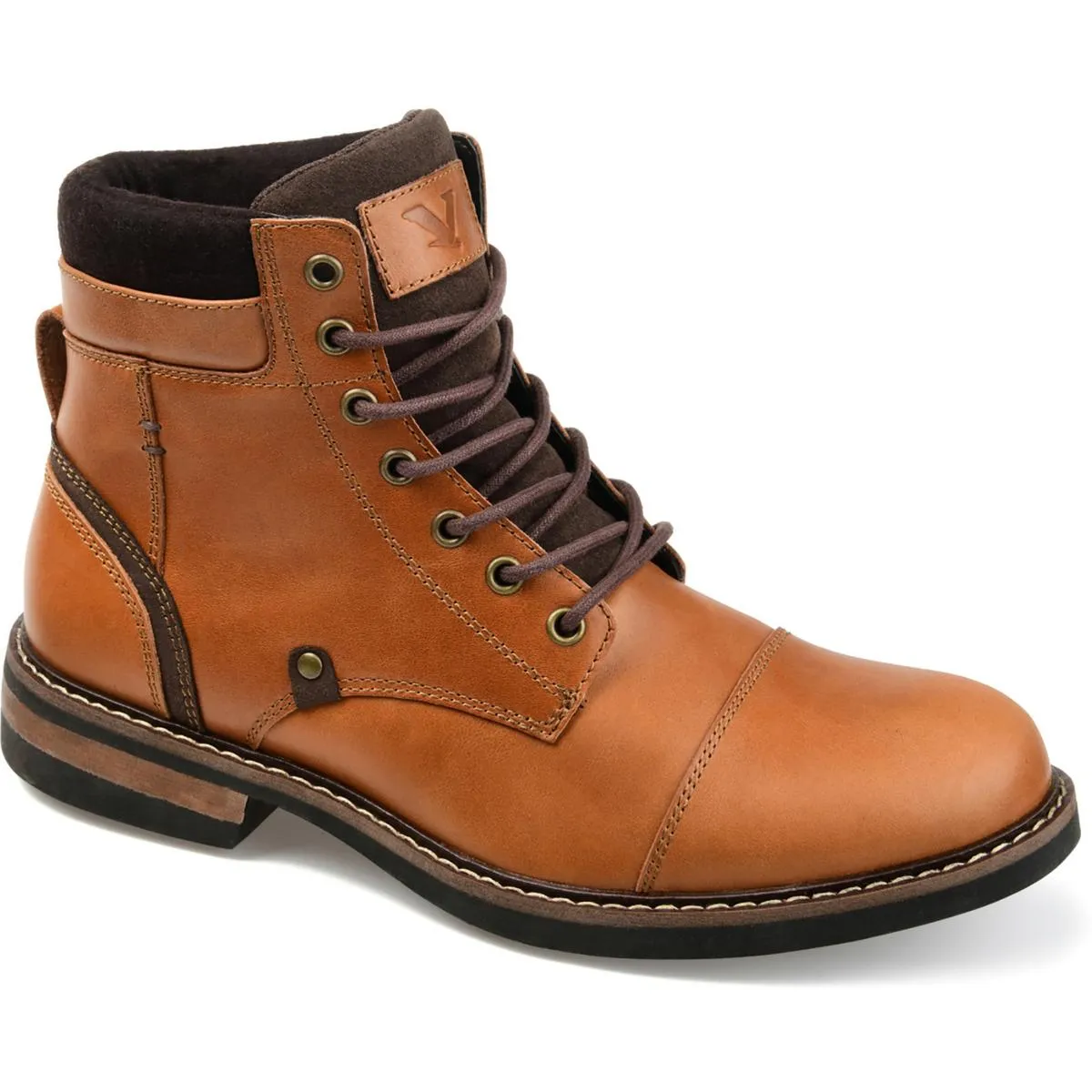 Yukon Mens Leather Lace-Up Ankle Boots