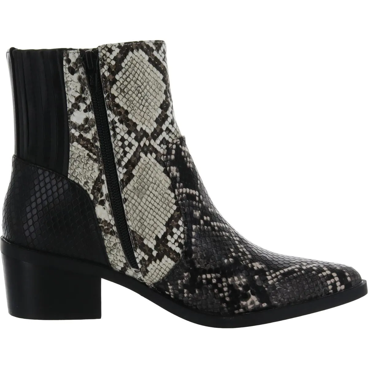 Zada Womens Strech Block Heel Ankle Boots