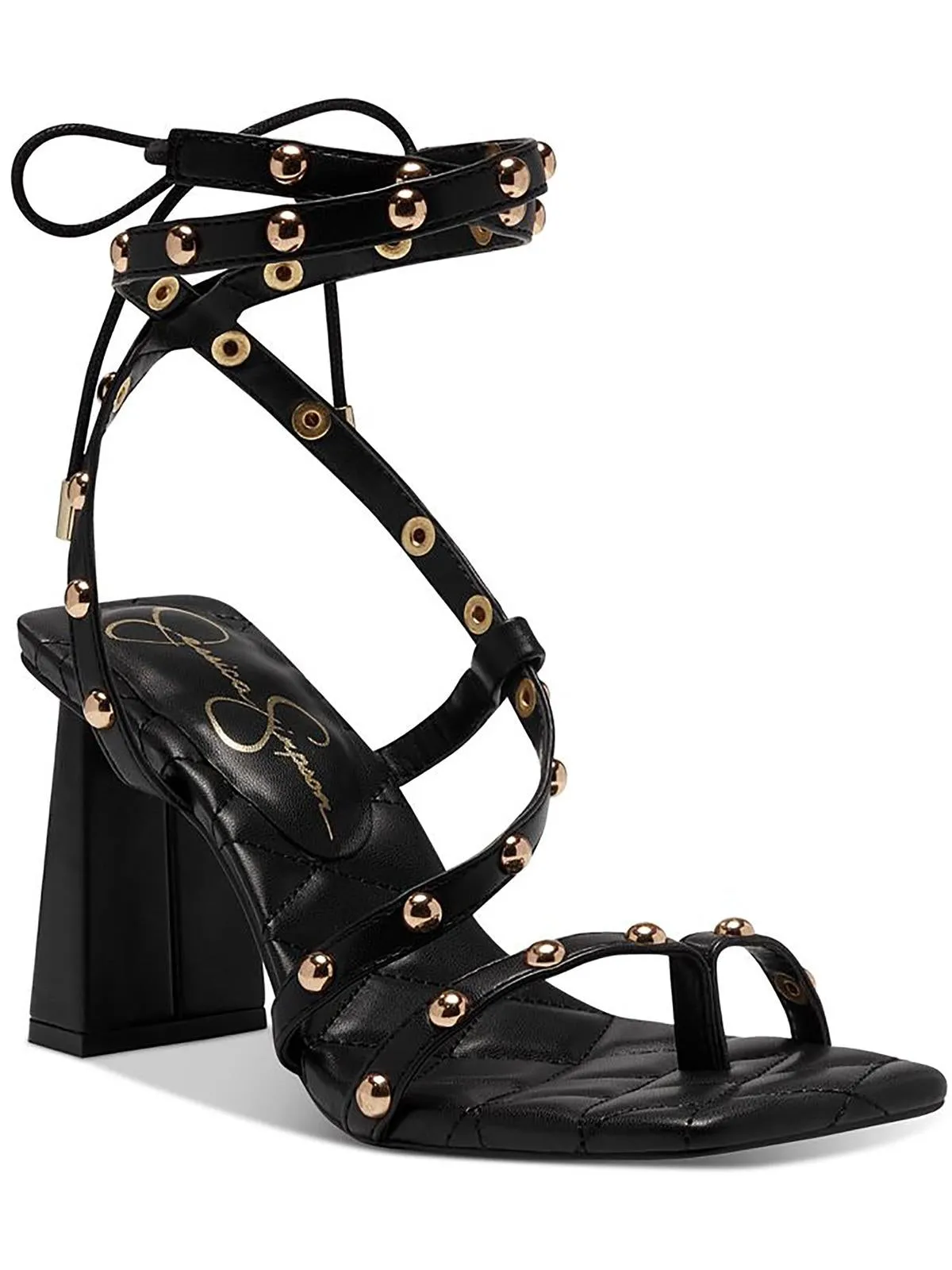 Zayve Womens Faux Leather Ankle Strap Heels