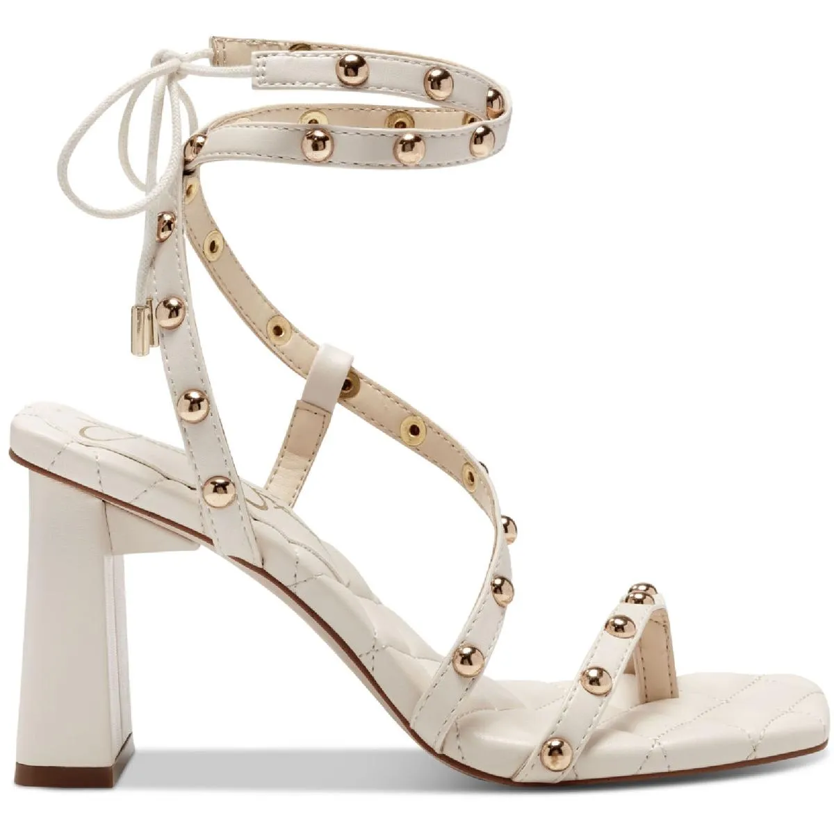 Zayve Womens Faux Leather Ankle Strap Heels