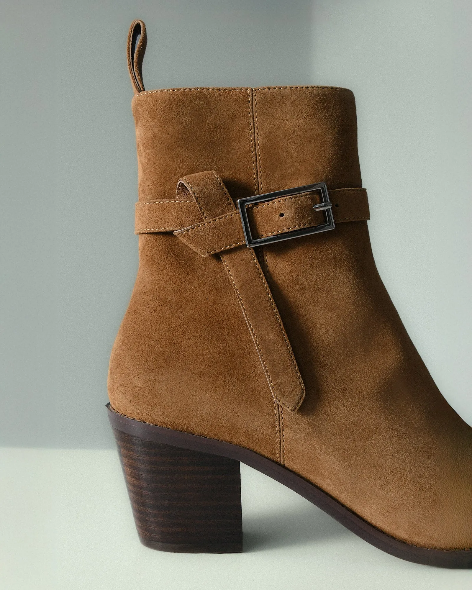 ZENA MID ANKLE BOOTS BISCUIT SUEDE
